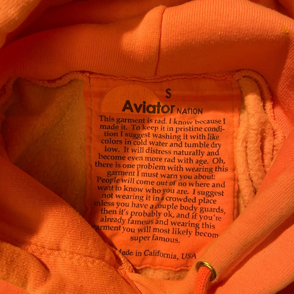 Aviator nation pink hoodie